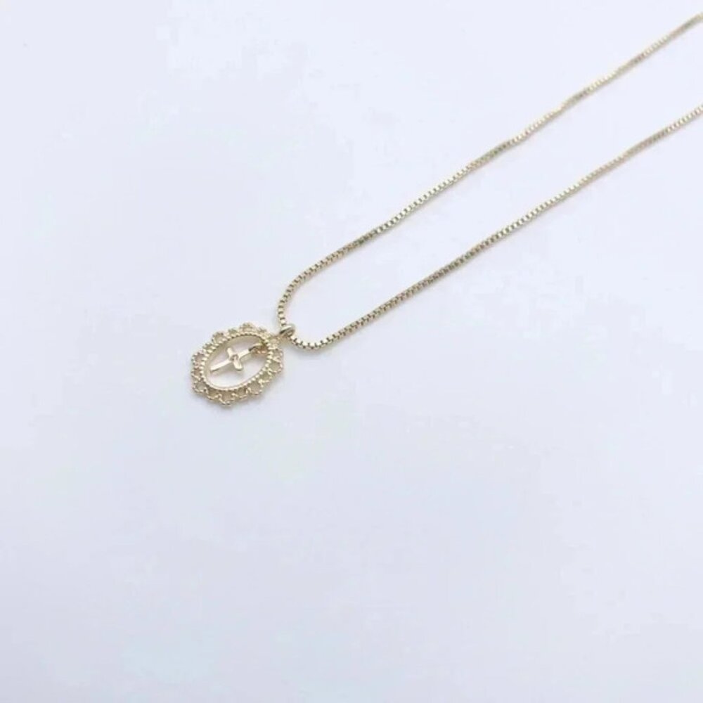 Gold Cross Necklace for woman | Dainty Cross Necklace | CZ Pendant Cross Pendant